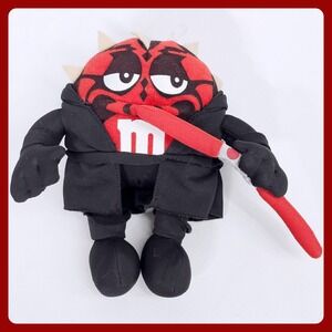 M&M Star Wars Darth Maul Red Plush Toy 2005 Hasbro Chocolate mPIRE Lightsaber